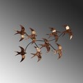 Decoratiune de perete, Flying Birds 3, Dimensiuni: 69 x 41 x 7 cm, Multicolor