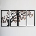 Decoratiune de perete, Autumn Vibes Set of 4- APT740 M, Dimensiuni: 69 x 150 cm, Negru