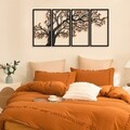 Decoratiune de perete, Autumn Vibes Set of 4- APT740 L, Dimensiuni: 99 x 200 cm, Negru