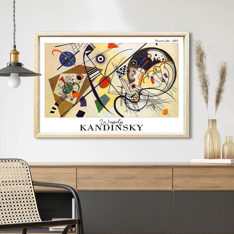Tablou decorativ, 4262AHSKANDINSKY-026, Fundal: 100% MDF (Grosime: 2,7 mm, Multicolor