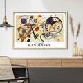Tablou decorativ, 4262AHSKANDINSKY-026, Fundal: 100% MDF (Grosime: 2,7 mm, Multicolor