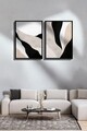 Tablou decorativ (2 Pieces), Ersy2Lımodel42-Negru, MDF (Grosime: 2,7 mm, Multicolor