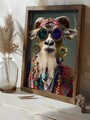 Tablou decorativ, GE054-L, Lemn, Multicolor