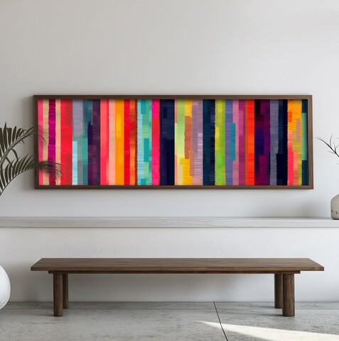 Tablou decorativ, EMR037, Lemn, Multicolor
