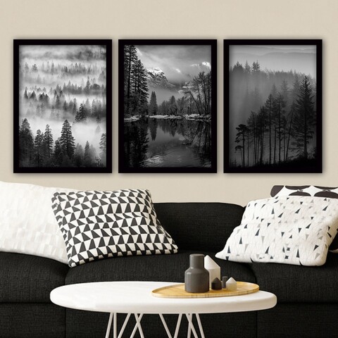 Tablou decorativ (3 Pieces), 3SC07, Plastic, Multicolor
