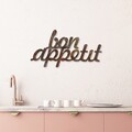 Decoratiune de perete, Rusty Bon Appetit, 30 x 50 cm, Maro antichizat