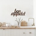 Decoratiune de perete, Rusty Bon Appetit, 30 x 50 cm, Maro antichizat