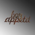 Decoratiune de perete, Rusty Bon Appetit, 30 x 50 cm, Maro antichizat