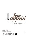 Decoratiune de perete, Rusty Bon Appetit, 30 x 50 cm, Maro antichizat