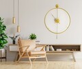 Ceas de perete, Mclock-00103, Lățime: 58 cm Înălțime: 80 cm Adâncime: 7 cm, Auriu