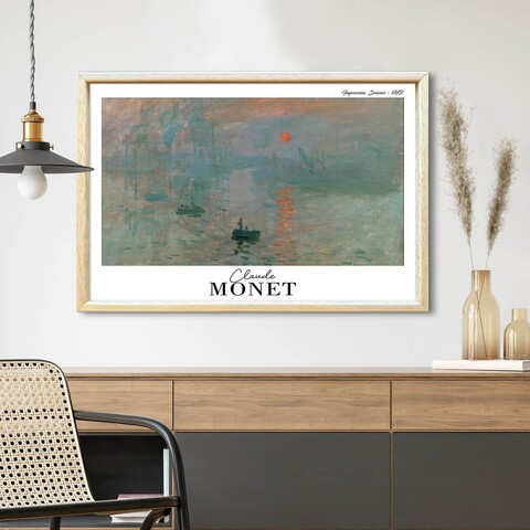 Tablou decorativ, 4262AHSMONET-008, Fundal: 100% MDF (Grosime: 2,7 mm, Multicolor
