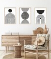 Tablou decorativ (3 Pieces), Furie 163, Lemn masiv (Grosime: 2,5 cm, Multicolor
