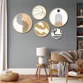 Tablou decorativ (5 Pieces), Iaht-06, Dimensiuni: 43,5 x 43,5 cm (1 bucată), Multicolor