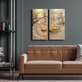 Tablou decorativ (2 Pieces), 2P3570Camtbl-004, Dimensiune: 35 x 70 cm (2 bucăți), Multicolor
