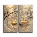 Tablou decorativ (2 Pieces), 2P3570Camtbl-004, Dimensiune: 35 x 70 cm (2 bucăți), Multicolor
