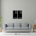 Tablou decorativ (2 Pieces), 2P3570Camtbl-004, Dimensiune: 35 x 70 cm (2 bucăți), Multicolor