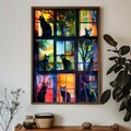 Tablou decorativ, GE026-L, Lemn, Multicolor