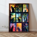 Tablou decorativ, GE026-L, Lemn, Multicolor