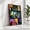 Tablou decorativ, GE026-L, Lemn, Multicolor