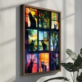 Tablou decorativ, GE026-L, Lemn, Multicolor