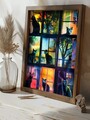 Tablou decorativ, GE026-L, Lemn, Multicolor
