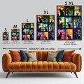 Tablou decorativ, GE026-L, Lemn, Multicolor