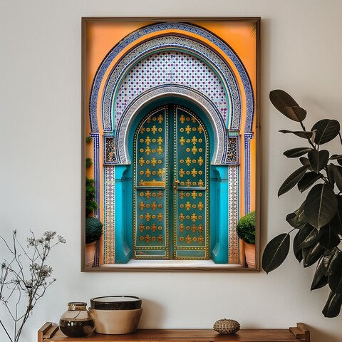 Tablou decorativ, GE121-L, Lemn, Multicolor