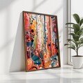 Tablou decorativ, GE174-L, Lemn, Multicolor