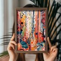 Tablou decorativ, GE174-L, Lemn, Multicolor