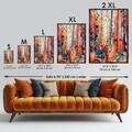 Tablou decorativ, GE174-L, Lemn, Multicolor