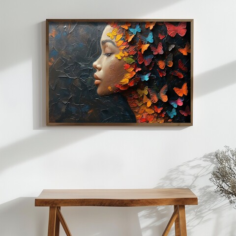 Tablou decorativ, GE243-L, Lemn, Multicolor