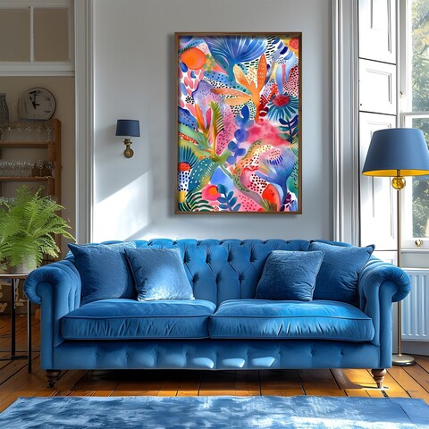 Tablou decorativ, GE022-L, Lemn, Multicolor