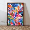 Tablou decorativ, GE022-L, Lemn, Multicolor