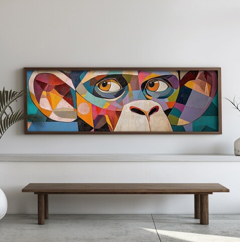 Tablou decorativ, EMR067, Lemn, Multicolor