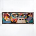 Tablou decorativ, EMR067, Lemn, Multicolor