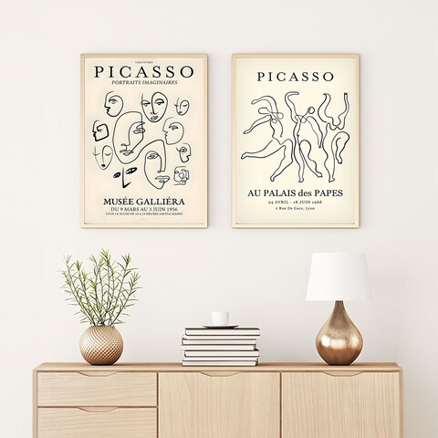 Tablou decorativ (2 Pieces), Huhu285, Lemn masiv (Grosime: 2 cm, Multicolor