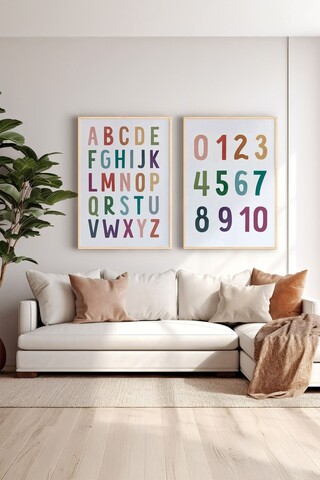 Tablou decorativ (2 Pieces), Ersy2Lımodel43-Lemn, MDF (Grosime: 2,7 mm, Multicolor