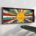 Tablou decorativ, EMR017, Lemn, Multicolor