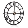 Ceas de perete, Roman Numeral, Diametru: 50 cm, Negru