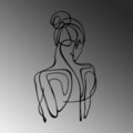 Decoratiune de perete, Sorella-1, (Grosime: 1,5 mm), Negru