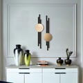 Decoratiune de perete, Antique Lines Set, Dimensiune: 13,5 x 60 cm (2 bucăți), Negru