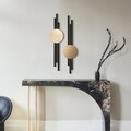 Decoratiune de perete, Antique Lines Set, Dimensiune: 13,5 x 60 cm (2 bucăți), Negru