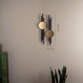 Decoratiune de perete, Antique Lines Set, Dimensiune: 13,5 x 60 cm (2 bucăți), Negru