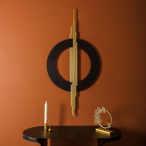 Decoratiune de perete, APT755LSAA, Dimensiuni: 49 x 98 cm, Aur/Negru