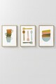 Tablou decorativ (3 Pieces), Artsycllct39, MDF, Multicolor