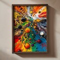 Tablou decorativ, TUN008-XL, Lemn, Multicolor