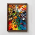 Tablou decorativ, TUN008-XL, Lemn, Multicolor