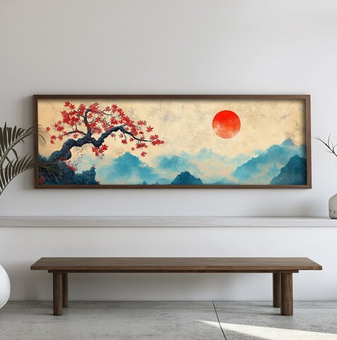 Tablou decorativ, EMR008, Lemn, Multicolor