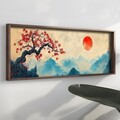 Tablou decorativ, EMR008, Lemn, Multicolor