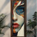 Tablou decorativ, EMR089, Lemn, Multicolor
